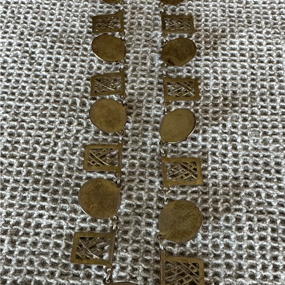 Vintage enamel and gold tone necklace - Picture 8 of 8